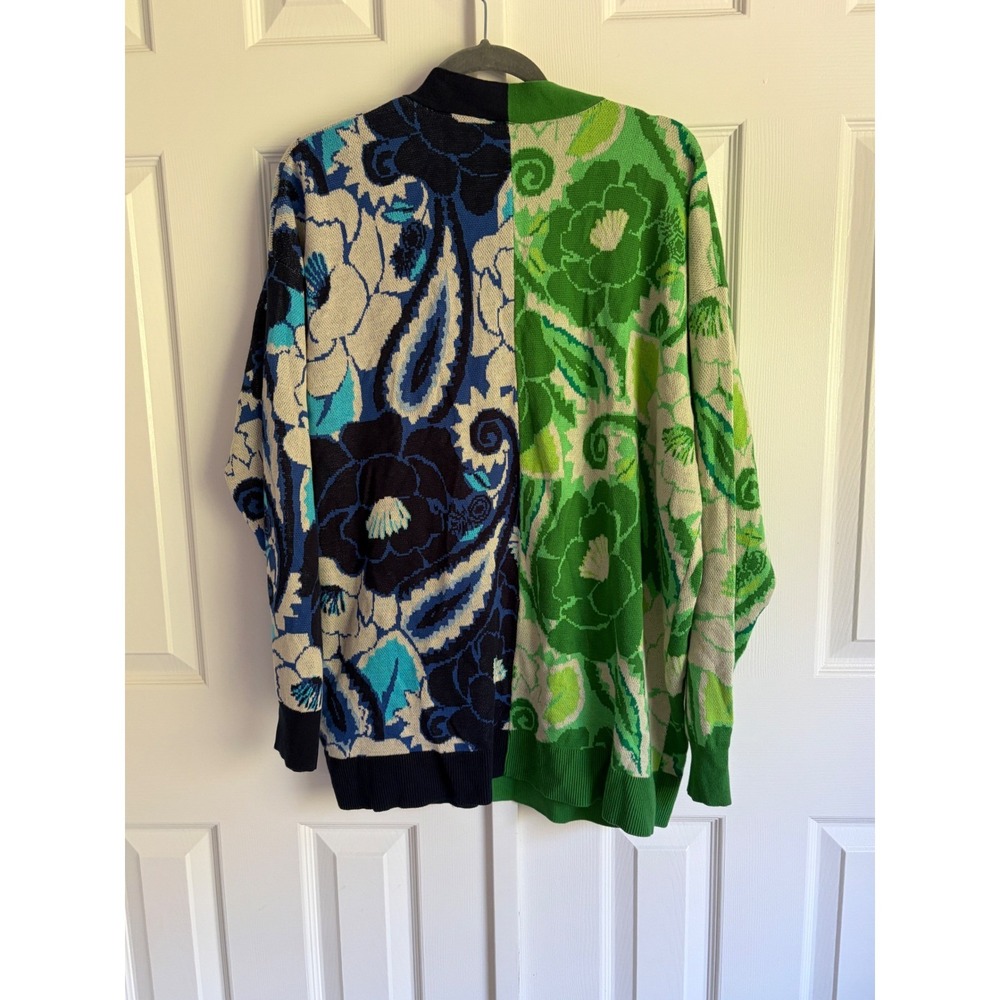 Farm Rio Tropical Groove Cardigan M 100% Cotton Botanical Floral Maximalist NWT - Picture 5 of 14